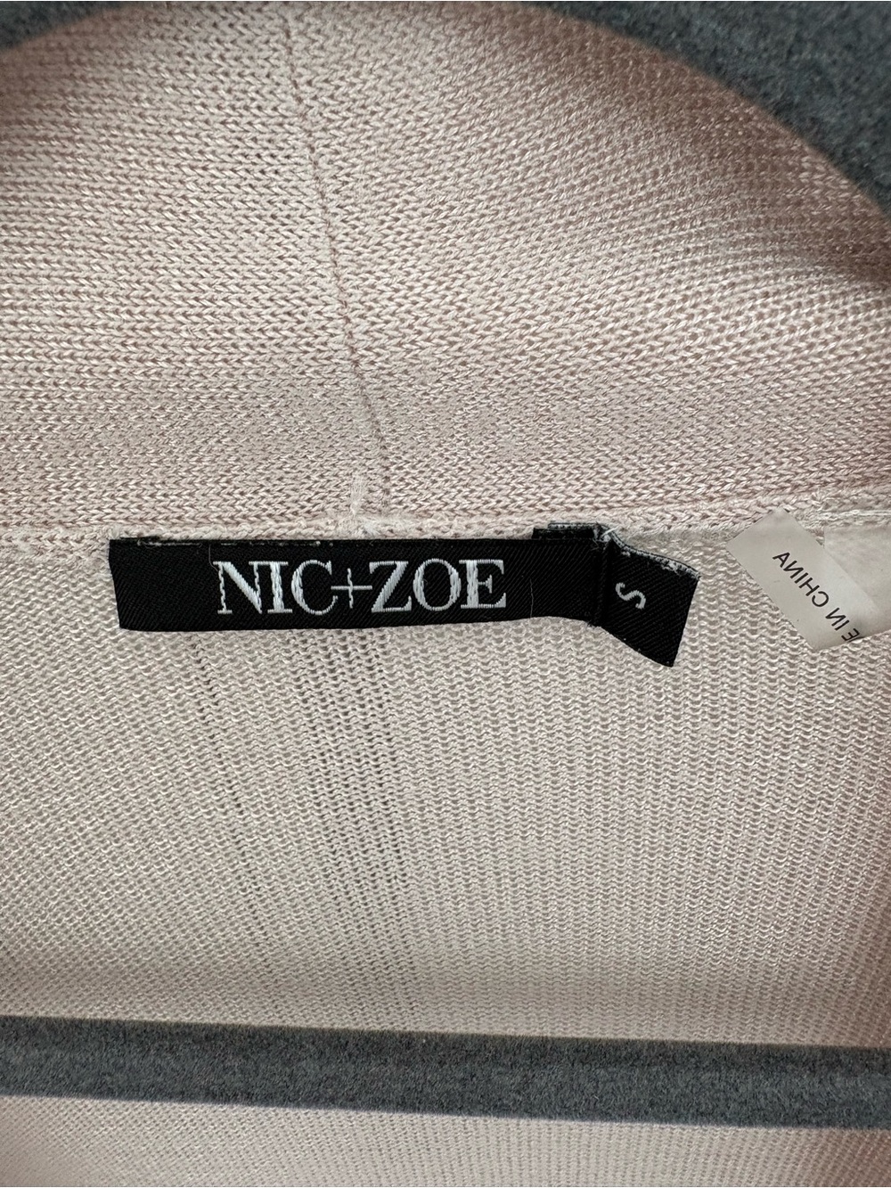 NIC+ZOE Open-Front Sheer Cardigan in Blush Pink - Picture 4 of 7